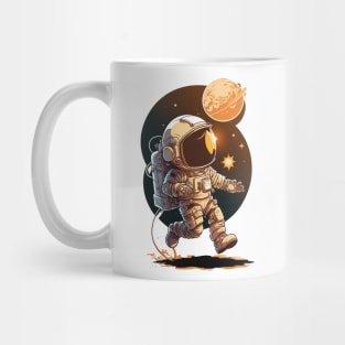 CHIBI ASTRONAUT IN OUTERSPACE WITH PLANETS Mug